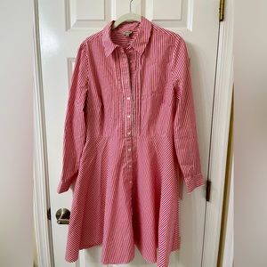 Cremieux size 10 preppy pleated bib dress